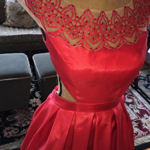 Sherri Hill Red Cut-out Cocktail